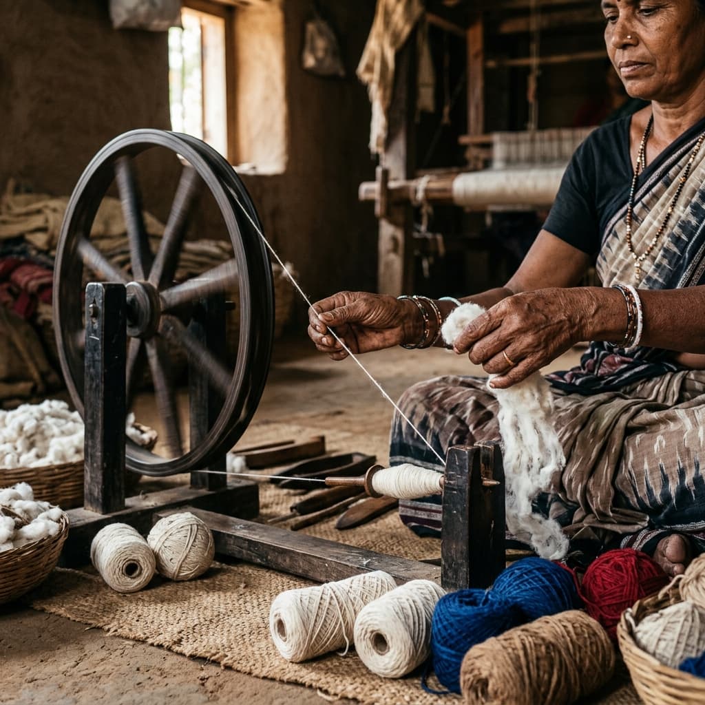 Traditional Weaving Process